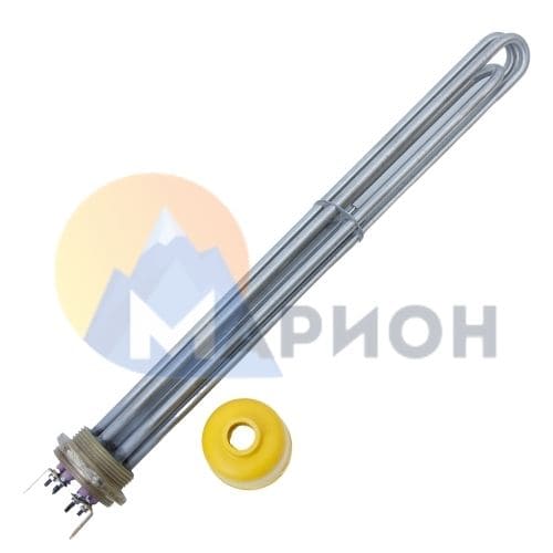 Блок ТЭН-9,0кВт 220В (400мм.) G1 1/2" нерж/латунь (трубка + колпак) HTH