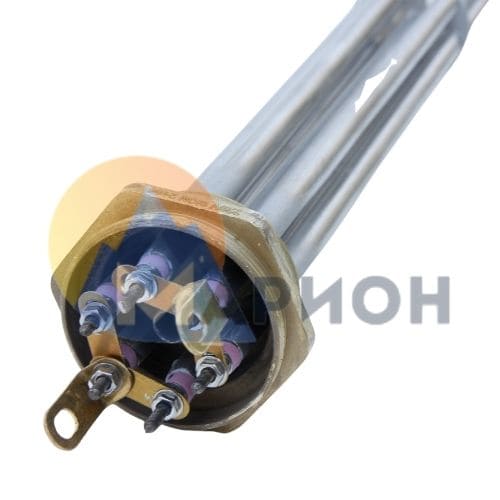 Блок ТЭН-9,0кВт 220В (400мм.) G1 1/2" нерж/латунь (трубка + колпак) HTH